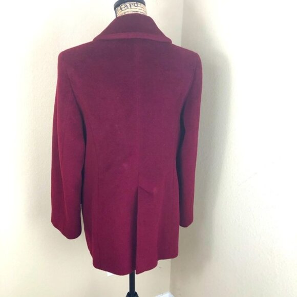 Cinzia Rocca Cranberry Red Wool Coat Jacket 10 - Picture 5 of 12